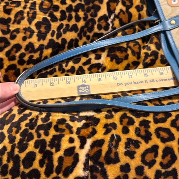 PAC-Man Coach Reversible Beige Tote with Blue Handles and Fun Accents - Picture 10 of 10